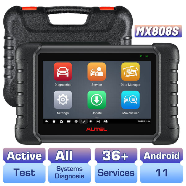 Autel MaxiCheck MX808S OBD2 Scanner with Android 11.0, OE-Level All System Diagnostics, Bi-Directional Control, FCA AutoAuth, 36+ Services, NO IP Limitation, Updated of MX808/MK808/MK808BT