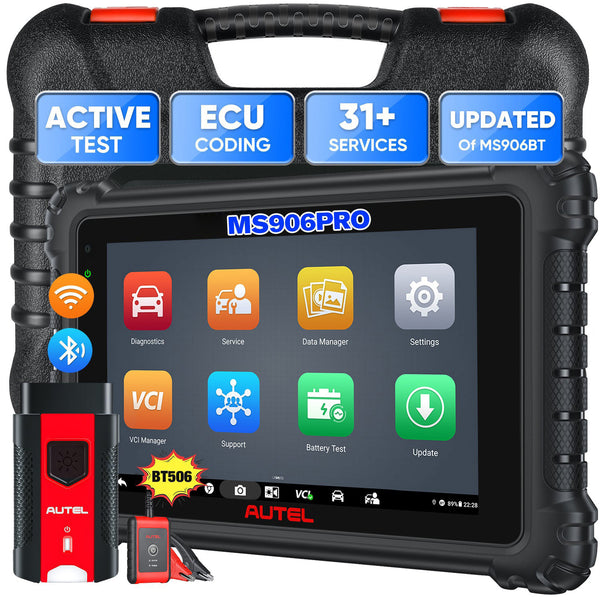 Autel Scanner Maxisys MS906 Pro High-powered Car Diagnostic Scan Tool With Advanced ECU Coding, Adaptations, 31+ Services