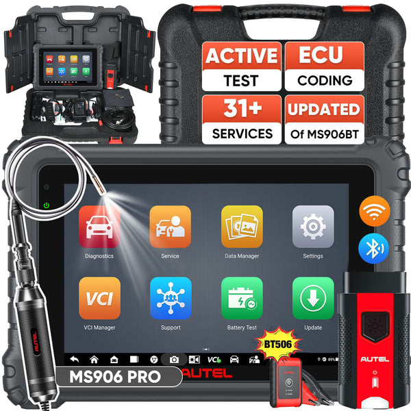 Autel Scanner Maxisys MS906 Pro High-powered Car Diagnostic Scan Tool With Advanced ECU Coding, Adaptations, 31+ Services