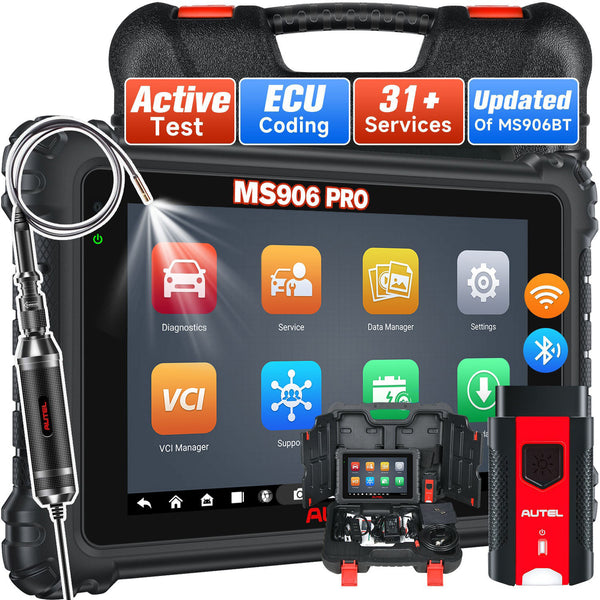 Autel Scanner Maxisys MS906 Pro High-powered Car Diagnostic Scan Tool With Advanced ECU Coding, Adaptations, 31+ Services