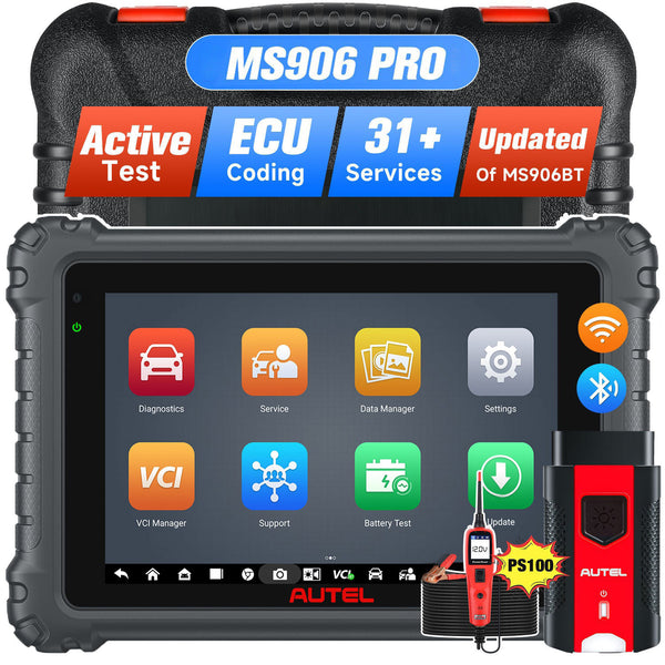 Autel Scanner Maxisys MS906 Pro High-powered Car Diagnostic Scan Tool With Advanced ECU Coding, Adaptations, 31+ Services