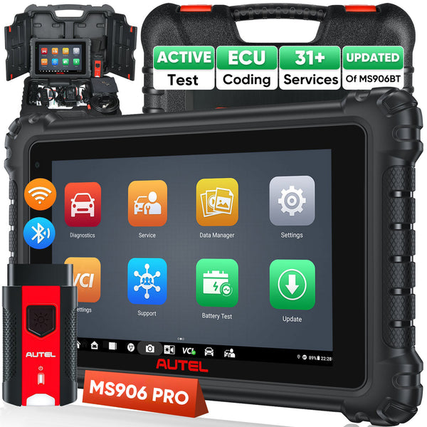 Autel Scanner Maxisys MS906 Pro High-powered Car Diagnostic Scan Tool With Advanced ECU Coding, Adaptations, 31+ Services