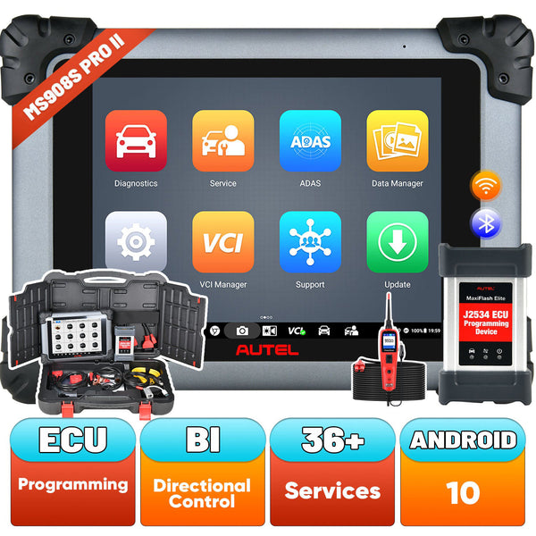 Autel MaxiSys MS908S Pro II Diagnostic Scan Tool, 2025 Newest Scanner with ECU Programming/ Coding, 36+ Services, Active Tests, Full Systems, Android 10, FCA Autoauth, Upgraded MS Elite/ MS908S Pro/ MK908 PRO II