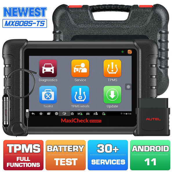 Autel MaxiCheck MX808S-TS Car Scanner, 2025 Bi-directional Tool with 30+ Service, Updated of MX808TS/MX808S/MK808TS