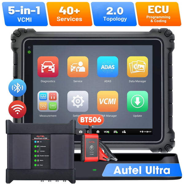 Autel Maxisys Ultra 2025 Top Full System Diagnostic Tool with 5-in-1 VCMI, Topology Map, 40+ Services, ECU Programming & Coding (Upgraded Ver. of MS919/ MS909/ Elite II)