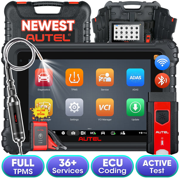 Autel Maxisys MS906Pro-TS Bi-Directional Control Diagnostic Scanner and TPMS Tool, 2025 Newest All Systems Diagnostics, 36+ Services, ECU Coding, Active Test, Upgraded Ver. of MS906TS