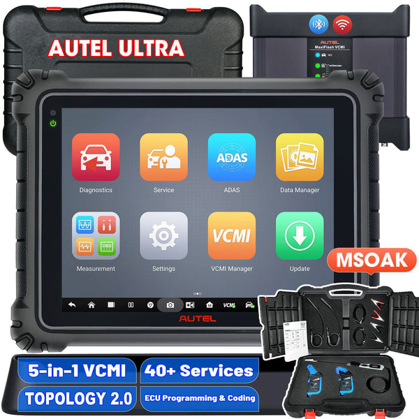 Autel Maxisys Ultra 2025 Top Full System Diagnostic Tool with 5-in-1 VCMI, Topology Map, 40+ Services, ECU Programming & Coding (Upgraded Ver. of MS919/ MS909/ Elite II)