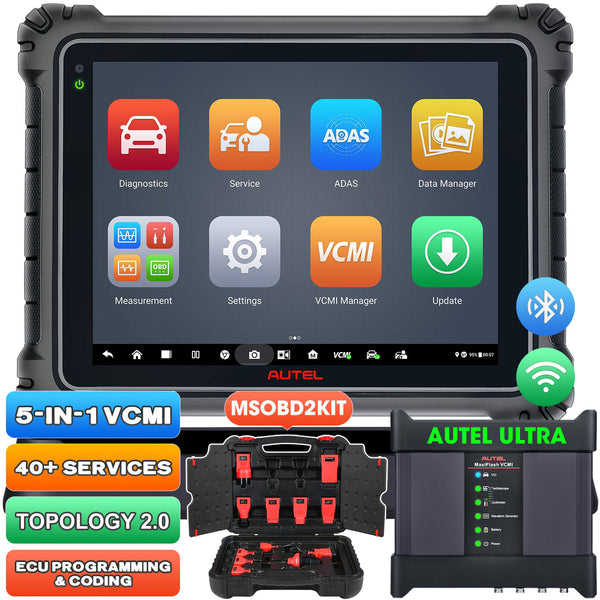 Autel Maxisys Ultra 2025 Top Full System Diagnostic Tool with 5-in-1 VCMI, Topology Map, 40+ Services, ECU Programming & Coding (Upgraded Ver. of MS919/ MS909/ Elite II)