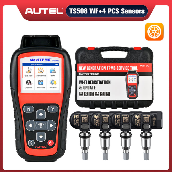 Autel MaxiTPMS TS508WF Complete with 4 pcs Duel Frequency Rubber MX Sensor,  MX Sensor Programming TPMS Diagnostic OBD Relearn Activate Read Copy TPMS