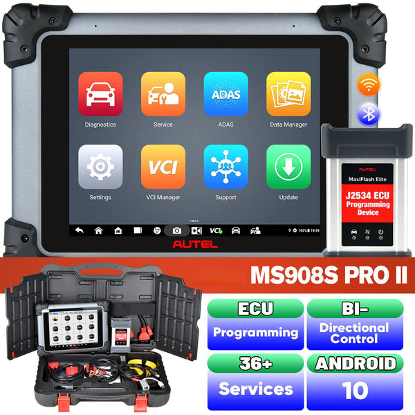 Autel MaxiSys MS908S Pro II Diagnostic Scan Tool, 2025 Newest Scanner with ECU Programming/ Coding, 36+ Services, Active Tests, Full Systems, Android 10, FCA Autoauth, Upgraded MS Elite/ MS908S Pro/ MK908 PRO II