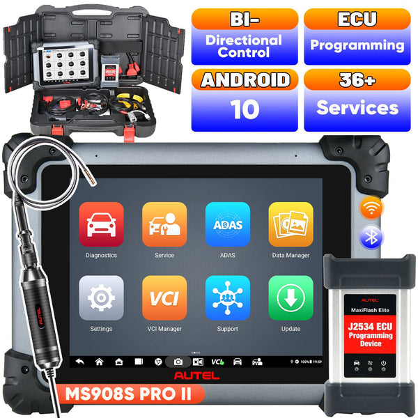 Autel MaxiSys MS908S Pro II Diagnostic Scan Tool, 2025 Newest Scanner with ECU Programming/ Coding, 36+ Services, Active Tests, Full Systems, Android 10, FCA Autoauth, Upgraded MS Elite/ MS908S Pro/ MK908 PRO II