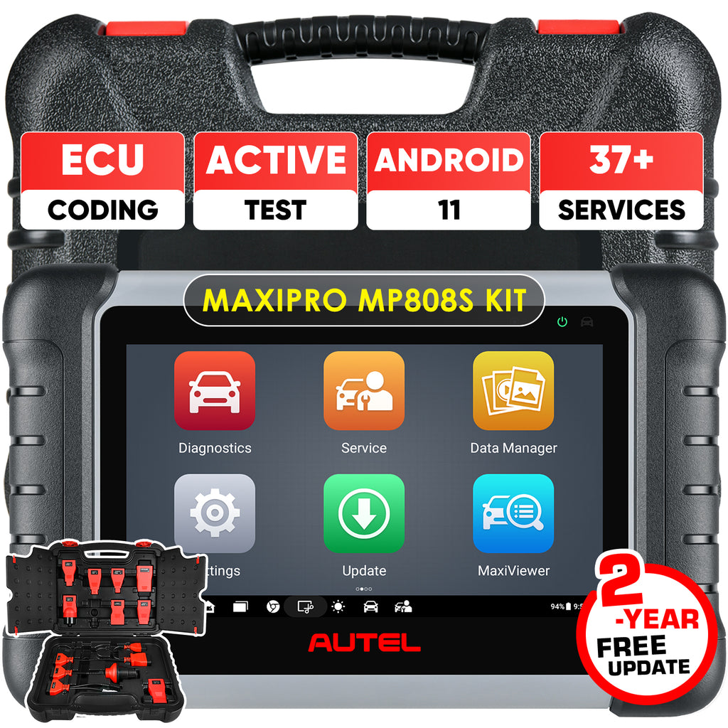 【2-Year Free Update】Autel MaxiPro MP808S Kit Automotive Diagnostic Scan  Tool with Bi-directional Control and Full Set Conneter Same as DS808k