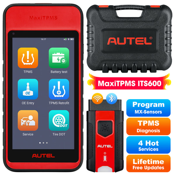 Autel MaxiTPMS ITS600 (E) TPMS Relearn Tool, TPMS Programming Tool Activate/Relearn All Sensors, TPMS Diagnostics, 4 Reset Functions (Oil Reset, BMS, SAS, EPB), Auto VIN (Free Update)