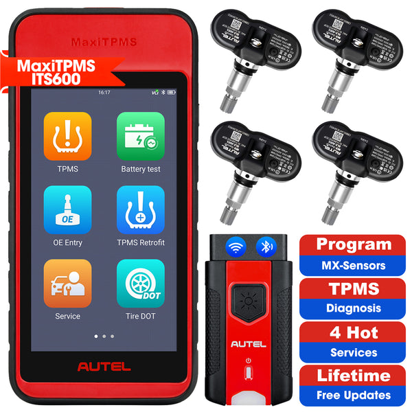 Autel MaxiTPMS ITS600 (E) TPMS Relearn Tool, TPMS Programming Tool Activate/Relearn All Sensors, TPMS Diagnostics, 4 Reset Functions (Oil Reset, BMS, SAS, EPB), Auto VIN (Free Update)