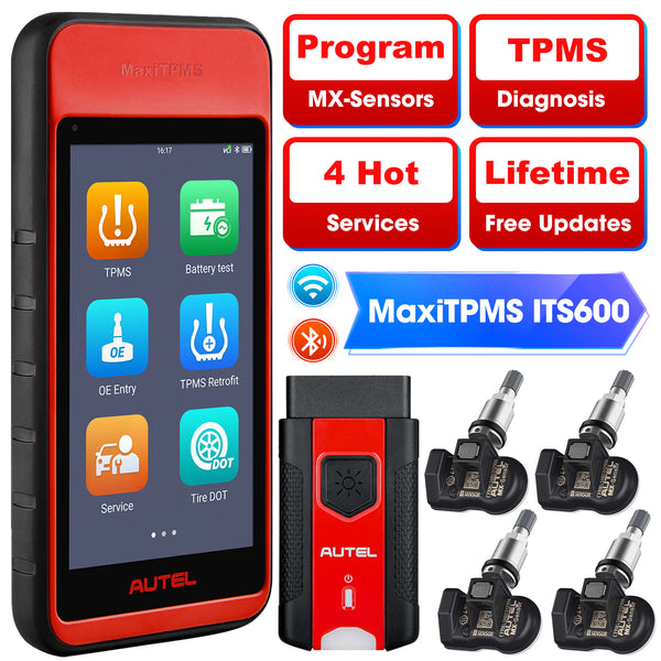 Autel MaxiTPMS ITS600 (E) TPMS Relearn Tool, TPMS Programming Tool Activate/Relearn All Sensors, TPMS Diagnostics, 4 Reset Functions (Oil Reset, BMS, SAS, EPB), Auto VIN (Free Update)