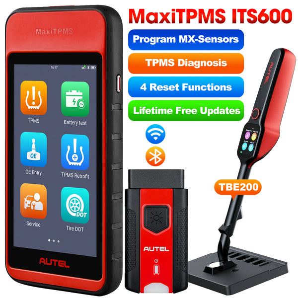 Autel MaxiTPMS ITS600 (E) TPMS Relearn Tool, TPMS Programming Tool Activate/Relearn All Sensors, TPMS Diagnostics, 4 Reset Functions (Oil Reset, BMS, SAS, EPB), Auto VIN (Free Update)