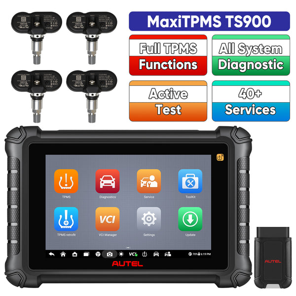 Autel MaxiTPMS TS900 TPMS Programming Tool, Full TPMS Functions, Program MX Sensor, Bi-Directional Control, All System Diagnostics, 40+ Services, Upgrade of TS608/MX808TS/MK808TS