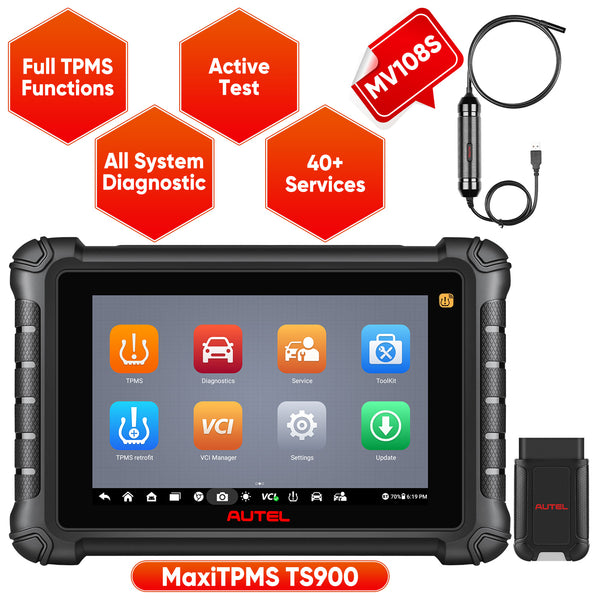 Autel MaxiTPMS TS900 TPMS Programming Tool, Full TPMS Functions, Program MX Sensor, Bi-Directional Control, All System Diagnostics, 40+ Services, Upgrade of TS608/MX808TS/MK808TS